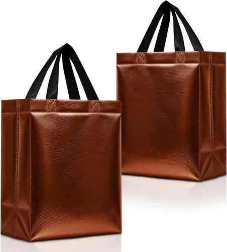 Miniatura 23 de Nush Nush Bolsas de regalo extragrandes de colores mixtos, juego de 12 bolsas de regalo extragrandes reutilizables de colores surtidos con asas