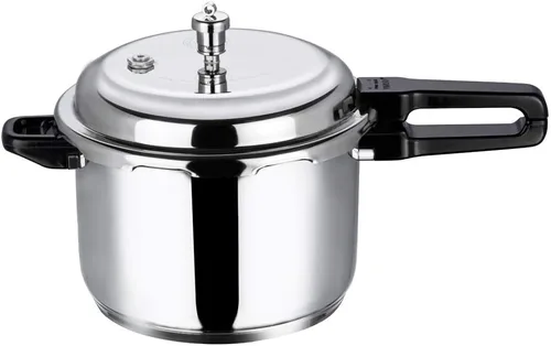 Vinod Olla a presión de acero inoxidable, tapa exterior, 7 litros, cocina base de inducción, olla a presión india, fondo sándwich, mejor utilizada