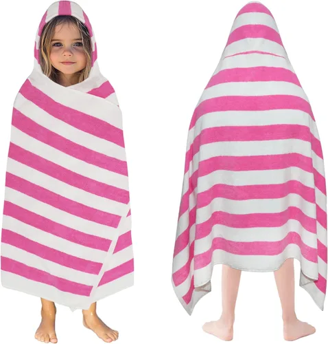 Miniatura 27 de ORIGINAL KIDS Toalla de baño con capucha, 100 % algodón de rizo grande con capucha para niños, toalla de playa para ducha de niños pequeños, toalla