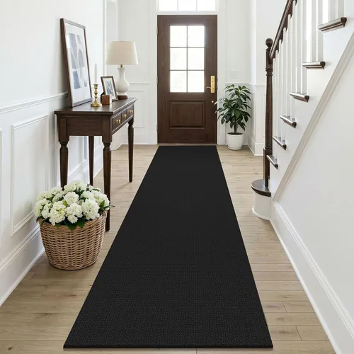Miniatura 41 de KOZYFLY - Tapetes para entrada, lavable, tejido, con respaldo de goma antideslizante, de algodón, interiores, cocina, entrada, vestíbulo y puerta
