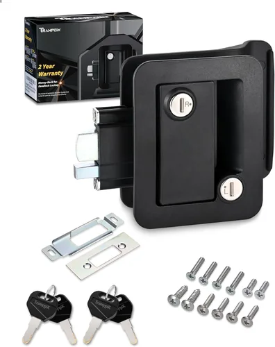 Cerradura de puerta de casa rodante de plástico de ingeniería, reemplazo de cerradura de puerta de RV, se ajusta a un agujero de 3.65" x 2.95", para