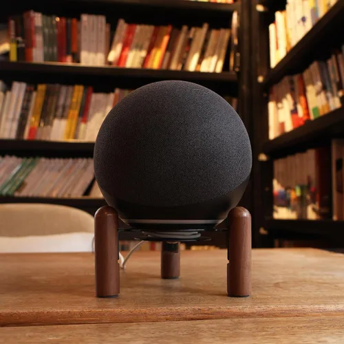 Miniatura 7 de Soporte de montaje de escritorio para el nuevo Echo Studio 2025, Echo 4ª generación y otros altavoces adecuados. Madera de nogal negro.
