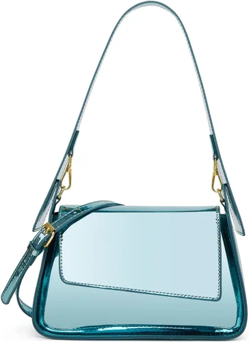 Bolso Hobo para mujer, bolso de hombro de piel sintética, bolso brillante para axilas, bolso con asa superior, bolsos pequeños