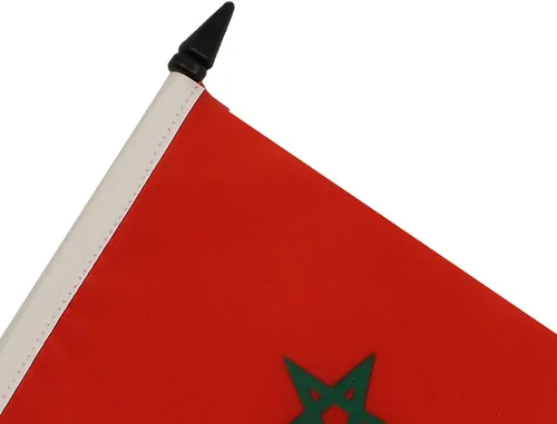 Miniatura 185 de AZ FLAG Sierra Leone Bandera de mesa 5'' x 8'' - Bandera de escritorio de Sierra Leona 21 x 14 cm - Bastón y base de plástico negro