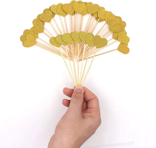 Miniatura 2 de Confetti! 40-piece Heart Cupcake Toppers - Adorable Love-Themed Decorations for Valentine's Day, Weddings, Bridal Showers, Birthdays, and More!