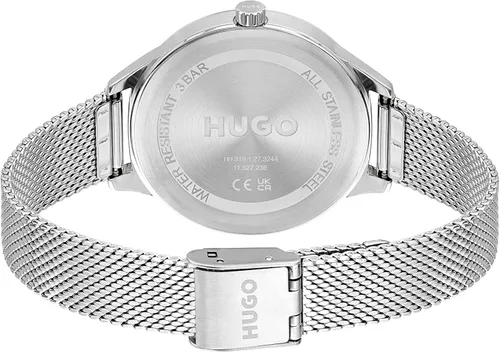 Miniatura 3 de HUGO Flash - Reloj de pulsera de cuarzo de acero inoxidable y malla para mujer color plateado Modelo 1540115 plateado Reloj de cuarzo