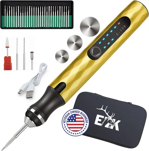 Miniatura 8 de ELK Bolígrafo Personalizador de Grabado para Todos los Materiales - Recargable, Inalámbrico y Amigable para Principiantes - Graba 50+ Superficies