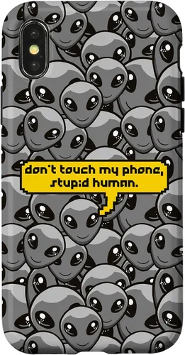 Miniatura 5 de Funda para iPhone 13 Pro Alien Dont Touch My Phone Stupid Human Funny Space Lover Case