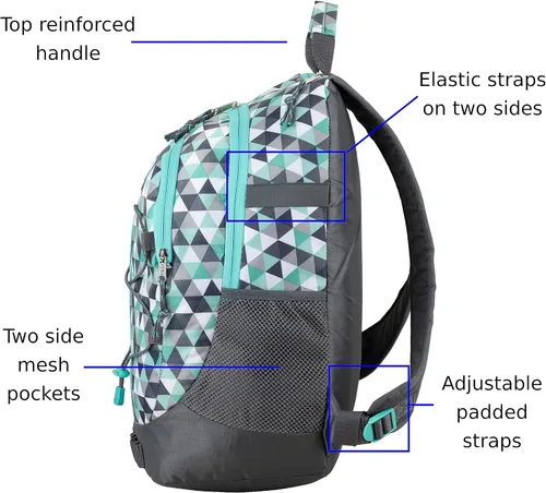 Miniatura 4 de FUEL Mochila de senderismo para mujeres y hombres, Terra Sport, viajes, universidad, gimnasio, trabajo con funda para laptop, Bungee, 18 pulgadas