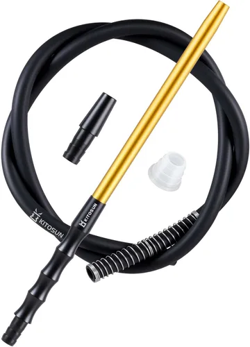 Miniatura 11 de Kitosun D-Hose Juego de manguera para cachimba – Accesorios para shisha premium de 1.1 pies de largo mango de boquilla de aluminio desmontable