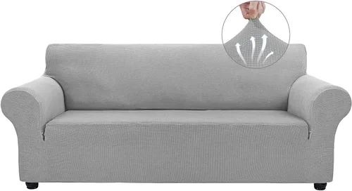 Miniatura 22 de Asnomy Fundas de sofá para sofá de 2 cojines, fundas elásticas para sofá biplaza, protector de mascotas, fundas de muebles para perros y gatos, tela