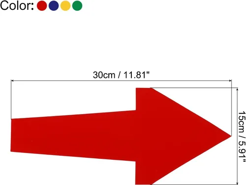 Miniatura 2 de PATIKIL Adhesivo de flecha de 12 x 6 pulgadas, 24 piezas de PVC removibles autoadhesivas impermeables para piso, letrero de flecha