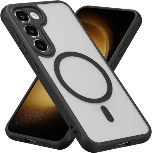 Miniatura 16 de RALEAVO - Funda magnética para Samsung Galaxy S22 [Compatible con Magsafe], cubierta mate y brillante delgada, parte trasera de policarbonato duro