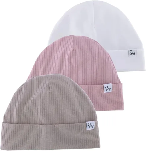 Miniatura 118 de Gorro de punto para recién nacido, para niños y niñas, con forro de satén sedoso, gorro para niños pequeños