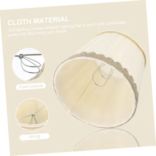 Miniatura 8 de Angoily Pantalla plisada de gasa para lámpara de repuesto, elegante accesorio para decoración de dormitorio y sala de estar, diseño suave e
