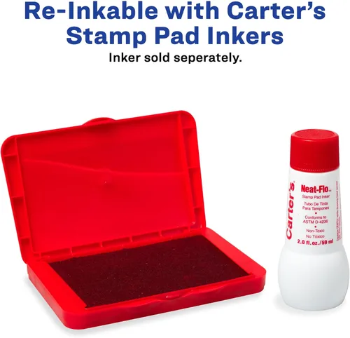 Miniatura 4 de Carter's Felt Red Stamp Pad, 2.75 x 4.27 Inch Ink Pad (21071)