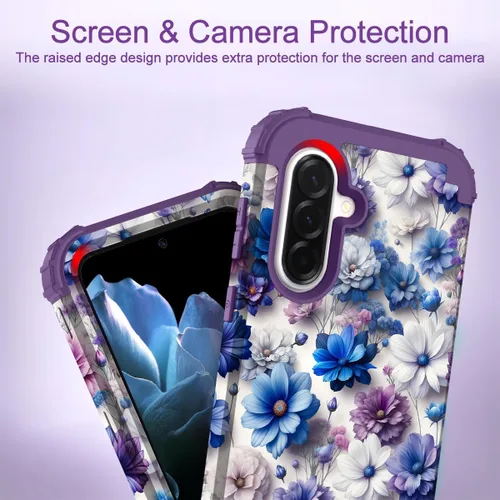 Miniatura 3 de Hocase Funda para Galaxy A37 5G, protección resistente a prueba de golpes, parachoques de goma de silicona suave+funda protectora híbrida