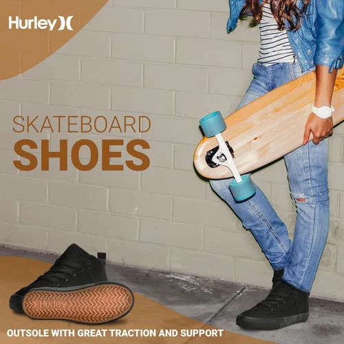Miniatura 4 de Hurley Roddy Niños Zapatillas altas de skate, zapatos deportivos para niños y niñas