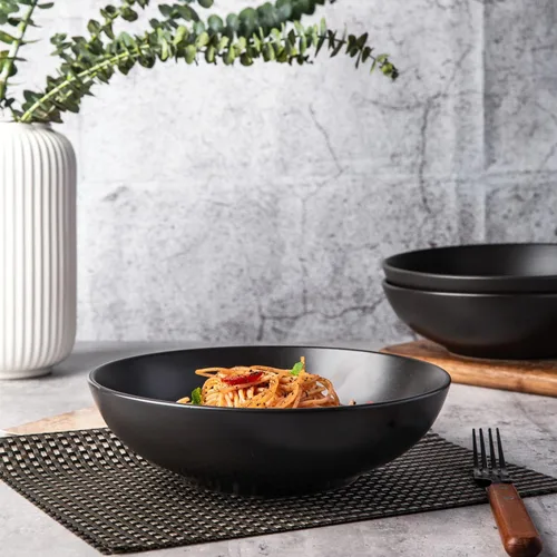 Miniatura 3 de AmorArc Juego de 4 cuencos grandes para pasta de 8.75 pulgadas, 42 onzas de profundidad, cuencos anchos para pasta, ensalada, fruta, avena, sopa