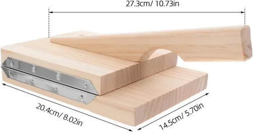 Miniatura 3 de Kichvoe Prensa de tortilla de madera mexicana tortillera prensadora de albóndigas para hacer masa de pastelería, herramienta para tortilla casera