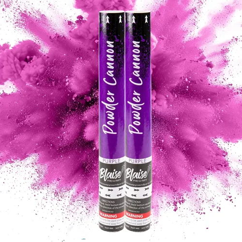 Miniatura 9 de Blaise Pyro & Party - Petardos de polvo púrpura - Cañones de polvo colorido y soluble en agua para revelaciones de género, cumpleaños, bodas y Blanco