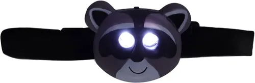 Miniatura 4 de Hilitand Linterna frontal para niños, linterna LED con aspecto de mapache con modo de luz ajustable para camping, senderismo, lectura y fiestas