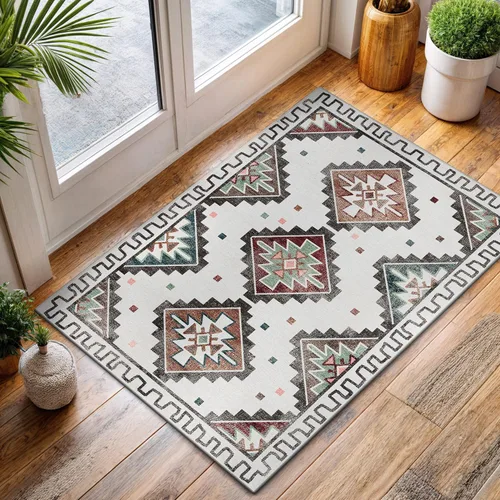 Miniatura 15 de CAMILSON Alfombras modernas de lujo para sala de estar, alfombra abstracta vintage de 4 x 6, suave, pelo medio, resistente a las manchas, fácil