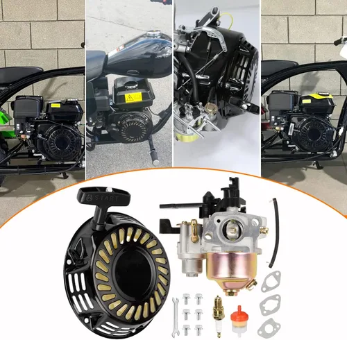 Miniatura 3 de FVRITO Carburador de arranque de retroceso para Predator 212cc 196cc 6.5HP Baja Massimo MB165 MB200 Coleman CT200U Trail BT200X Mini Bike Hummerhead