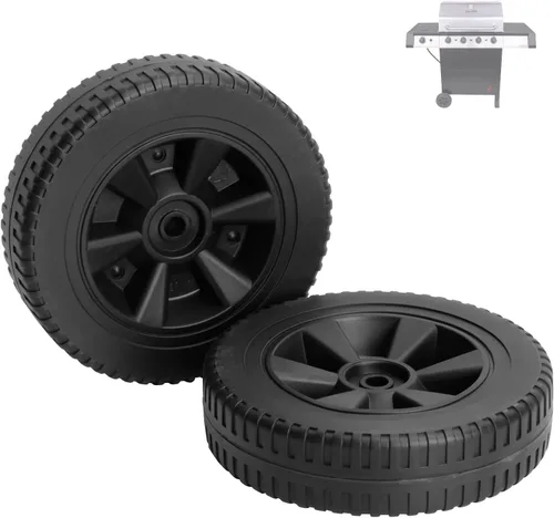 Miniatura 9 de Paquete de 2 ruedas de parrilla y accesorios de repuesto para parrilla Coleman LXE Roadtrip, rueda de parrilla de 6 pulgadas para Coleman Grill