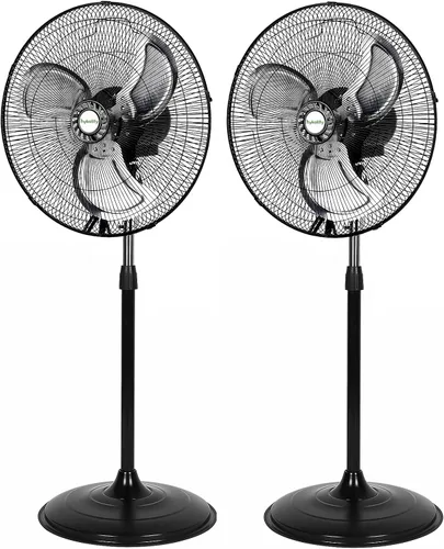 hykolity Ventilador oscilante de pedestal de alta velocidad de 18 pulgadas con 3 velocidades, ventilador de metal resistente de 3850 CFM con aspas