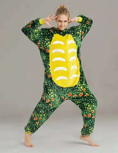 Miniatura 7 de Pijama de una pieza para adultos, disfraz de dinosaurio, para mujer