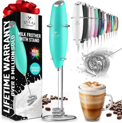 Miniatura 33 de Zulay Kitchen - Batidor eléctrico de mano para café, lattes, capuchinos, matcha y chocolate caliente, mezclador portátil para bebidas, accesorio