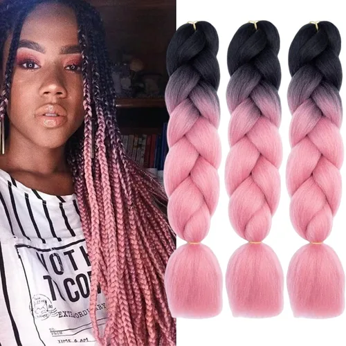 Miniatura 43 de Beige (613#) 6 paquetes de cabello trenzado de 24 pulgadas, de fibra sintética, sin picazón, extensiones de cabello para trenzar jumbo, textura