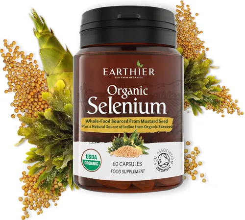 Miniatura 4 de Selenio orgánico de 200 mcg con yodo y sílice, todo de alimentos integrales orgánicos certificados, suministro para dos meses