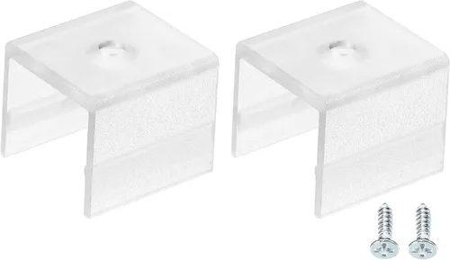 Miniatura 20 de MECCANIXITY Clips de montaje para luces de cuerda, accesorios de soporte de montaje de canal de pared para tira de neón LED de 0.315 in
