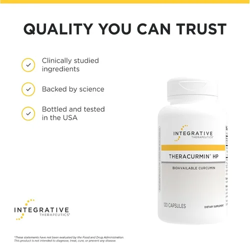 Miniatura 6 de Integrative Therapeutics - Theracurmin HP Curcumina: Suplemento de cúrcuma para la recuperación muscular y el alivio de dolores menores debido al