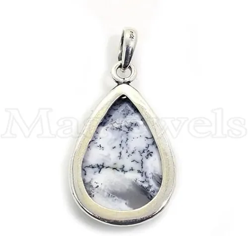 Miniatura 4 de Dendritic Agate Pendant, Dendritic Agate Jewelry, Gemstone Pendant, 925 Sterling Necklace, Agate Pendant, Silver Pendant, Handmade Pendant, Pendant