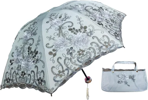 Miniatura 51 de WENDIN Sombrilla de encaje plegable vintage Paraguas gótico lluvia Anti-UV protección de encaje parasol cúpula Foto Props niñas sombrilla paraguas