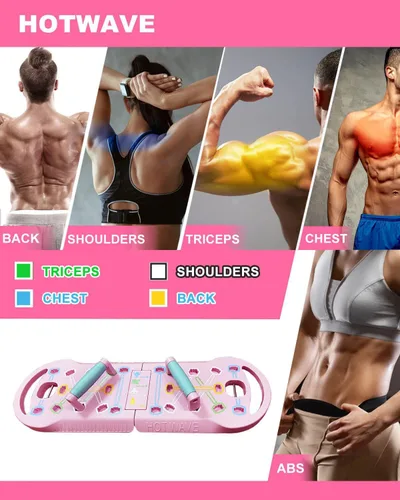 Miniatura 2 de HOTWAVE Push Up Board Fitness, Portable Foldable 20 in 1 Push Up Bar at Home Gym, Pushup Handles for Floor. Professional Strength Training Equipment