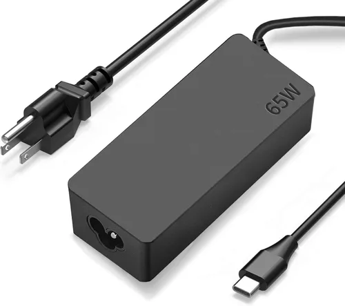 Cargador USB C de 65 W de repuesto para cargador de portátil Lenovo USB C, compatible con Lenovo Thinkpad/Yoga/Chromebook, T480 T490 T14 T15 E14 X1