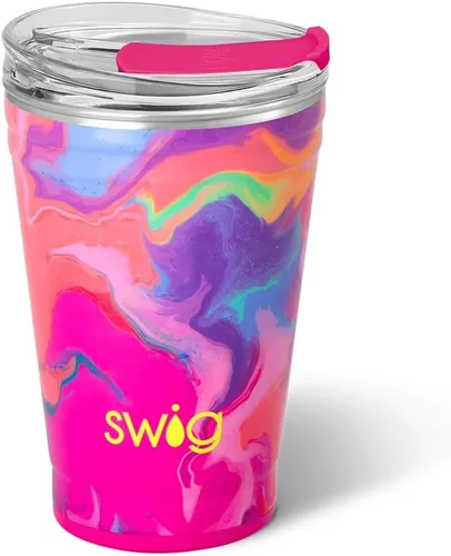 Miniatura 90 de Swig Life - Vaso aislante de 22 onzas, vaso de viaje para café con tapa, taza de café para viaje compatible con portavasos, de acero inoxidable