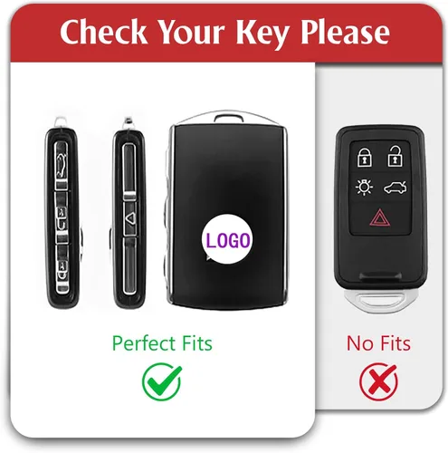 Miniatura 2 de Funda para llavero Volvo con 4 botones laterales, funda de TPU inteligente compatible con Volvo XC40 XC60 XC90 S90 XC60 XC90 XC40 S90 V90 (rojo)