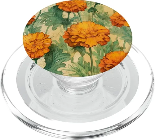 Miniatura 8 de PopSockets PopGrip estándar con diseño de flor de caléndula