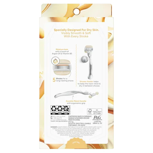 Miniatura 11 de Venus Moistureglide - Maquinilla de afeitar para mujer, mango reutilizable, 2 recambios de cuchillas de afeitar y soporte de ducha