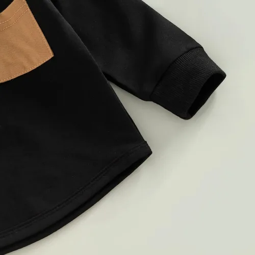 Miniatura 20 de Conjunto de ropa de otoño e invierno para bebé niño pequeño, sudadera de manga larga con colores contrastantes, pantalones elásticos para recién