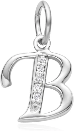 Miniatura 5 de Adabele Auténtica plata de ley brillante A-Z 26 letras pequeñas del alfabeto con circonita cúbica, colgante de diamantes de imitación resistente al