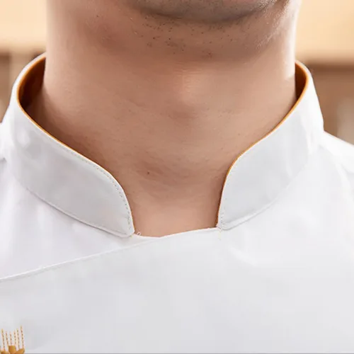 Miniatura 5 de Mujeres Hombres Chef Uniformes Manga Corta Chef Ropa Botón Chef Abrigos Ropa para Restaurante Hotel Hogar