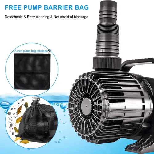 Miniatura 3 de OYO WATER Bomba de Estanque Externa Grande 4700gph-250W 10M Fuente de Agua y Kio Fuente de Peces & Bomba de Jardín Sumergible IPX8: Cable Largo