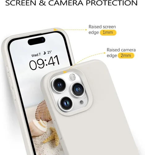 Miniatura 64 de GUAGUA Funda compatible con iPhone 17 Pro Max de 6.9 pulgadas, silicona líquida, goma de gel suave, delgada, forro de microfibra delgada