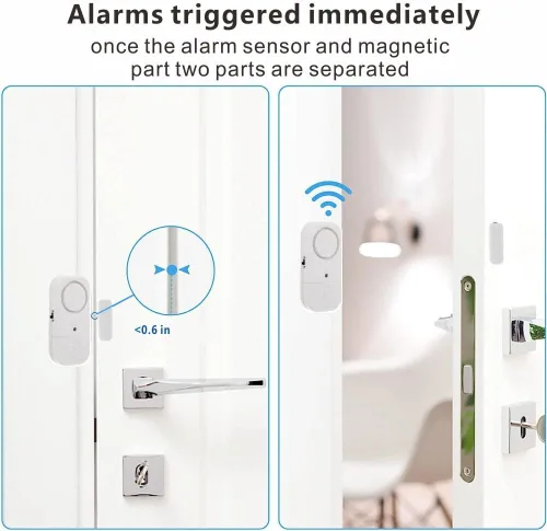 Miniatura 3 de Alarma de ventana y puerta para seguridad de los niños, paquete de 5 unidades de seguridad personal para piscina, alerta antirrobo, pacientes